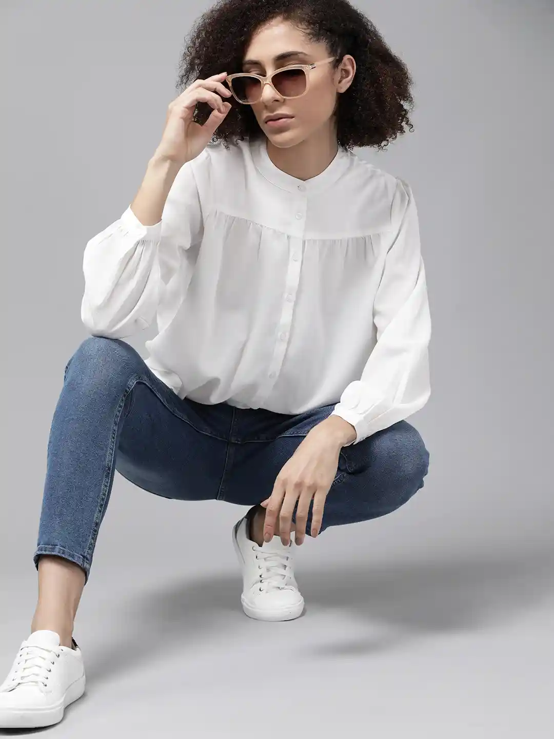Roadster Women White Casual Shirt