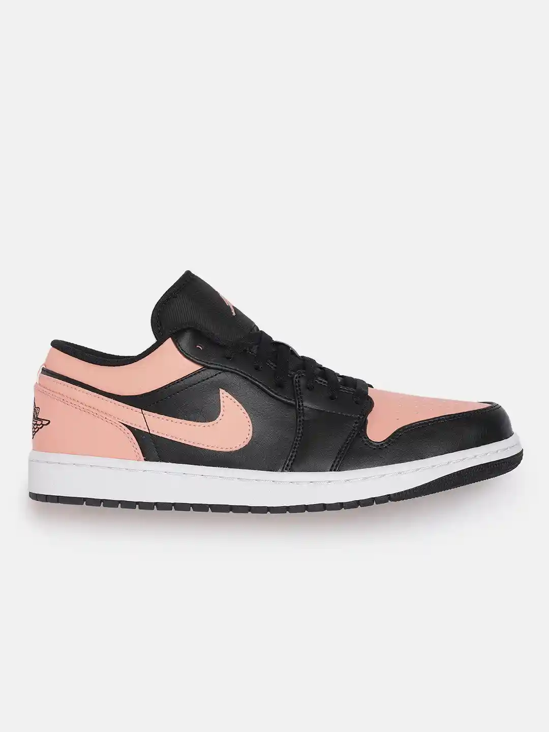 Buy Nike Men Black Pink Leather AIR JORDAN LOW Basketball