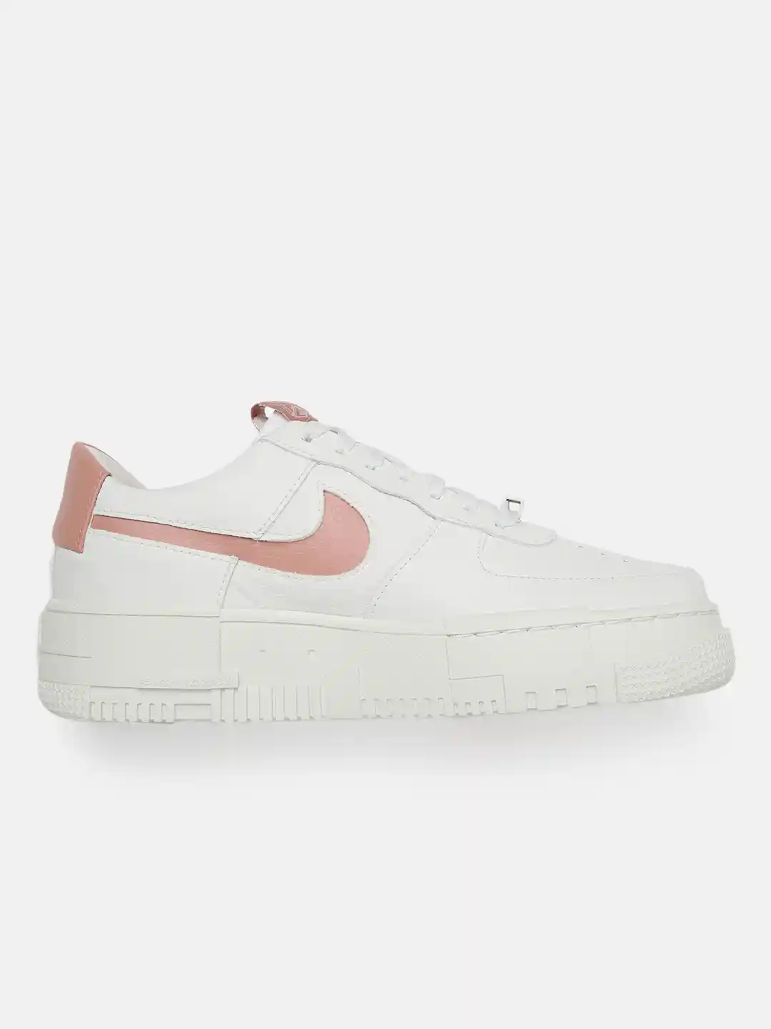 Buy Nike Women White Pink Air Force Pixel Sneakers Casual - Main Image