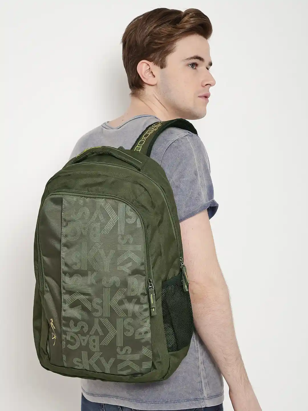 Buy Skybags Unisex Olive Green Printed Footloose Router Laptop