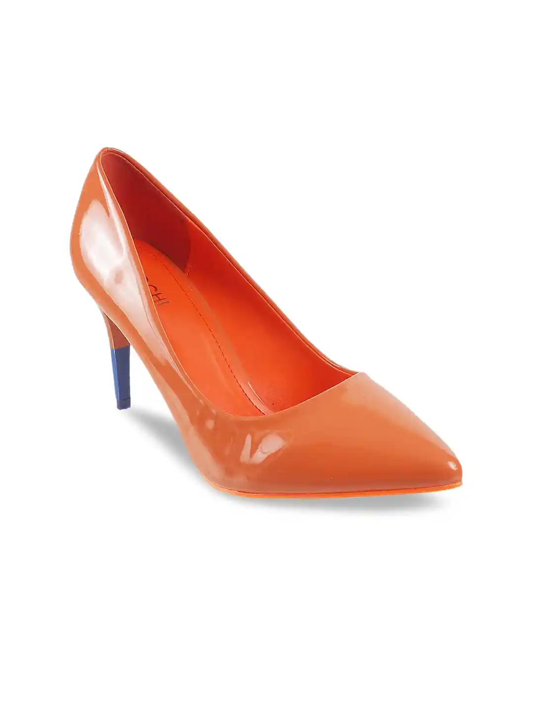 Buy Mochi Women Orange Solid Pumps Heels for Women 13819270 Myntra