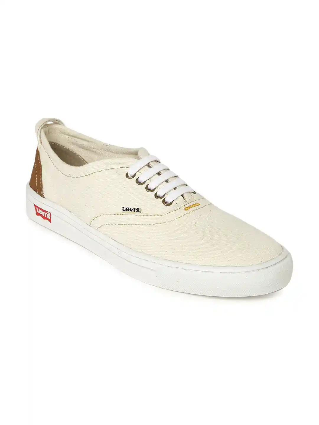Denim White Shoes In Fall Buy Levi's Men Off White Denim Sneakers