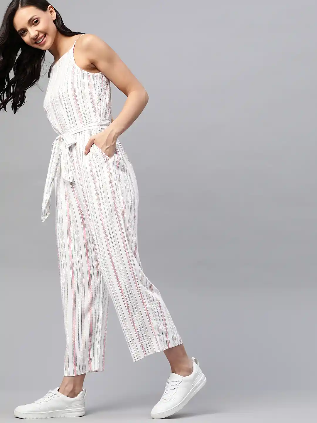 Buy Mast Harbour White Red Striped Basic Jumpsuit Jumpsuit