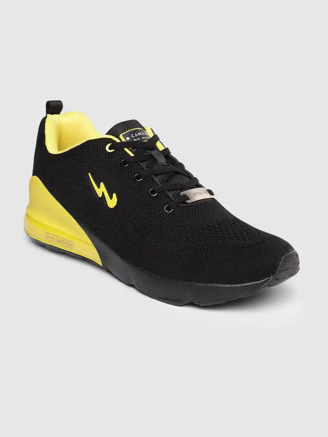Buy Campus Men Black Yellow Flying Fury Woven Design Running