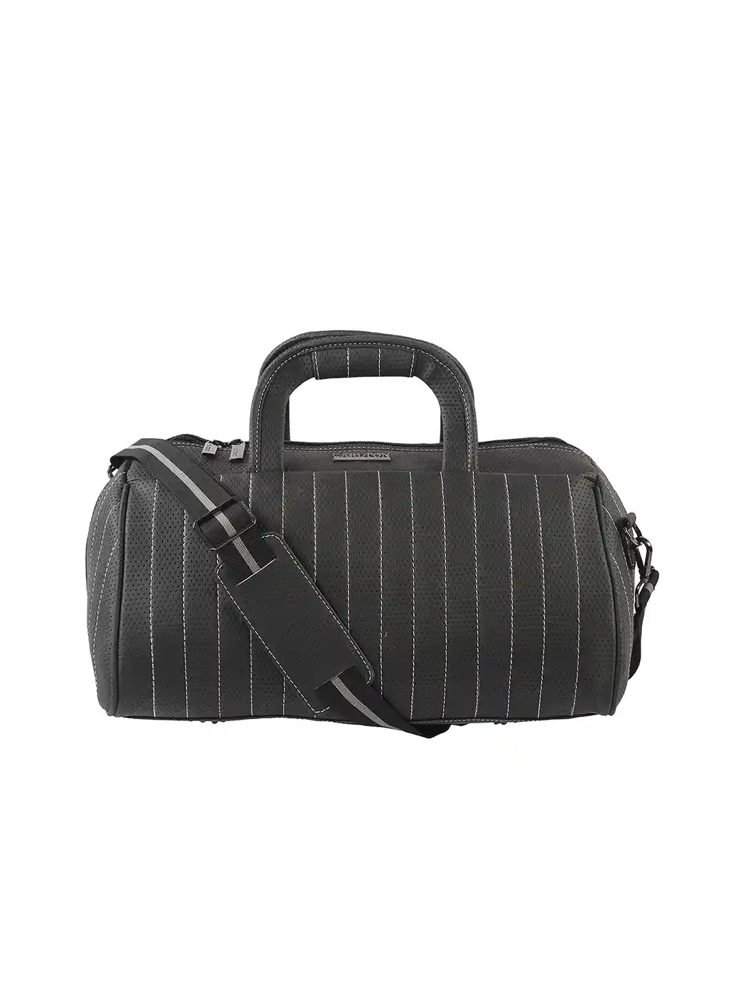 Buy Carlton London Black White Textured Medium Duffel Bag