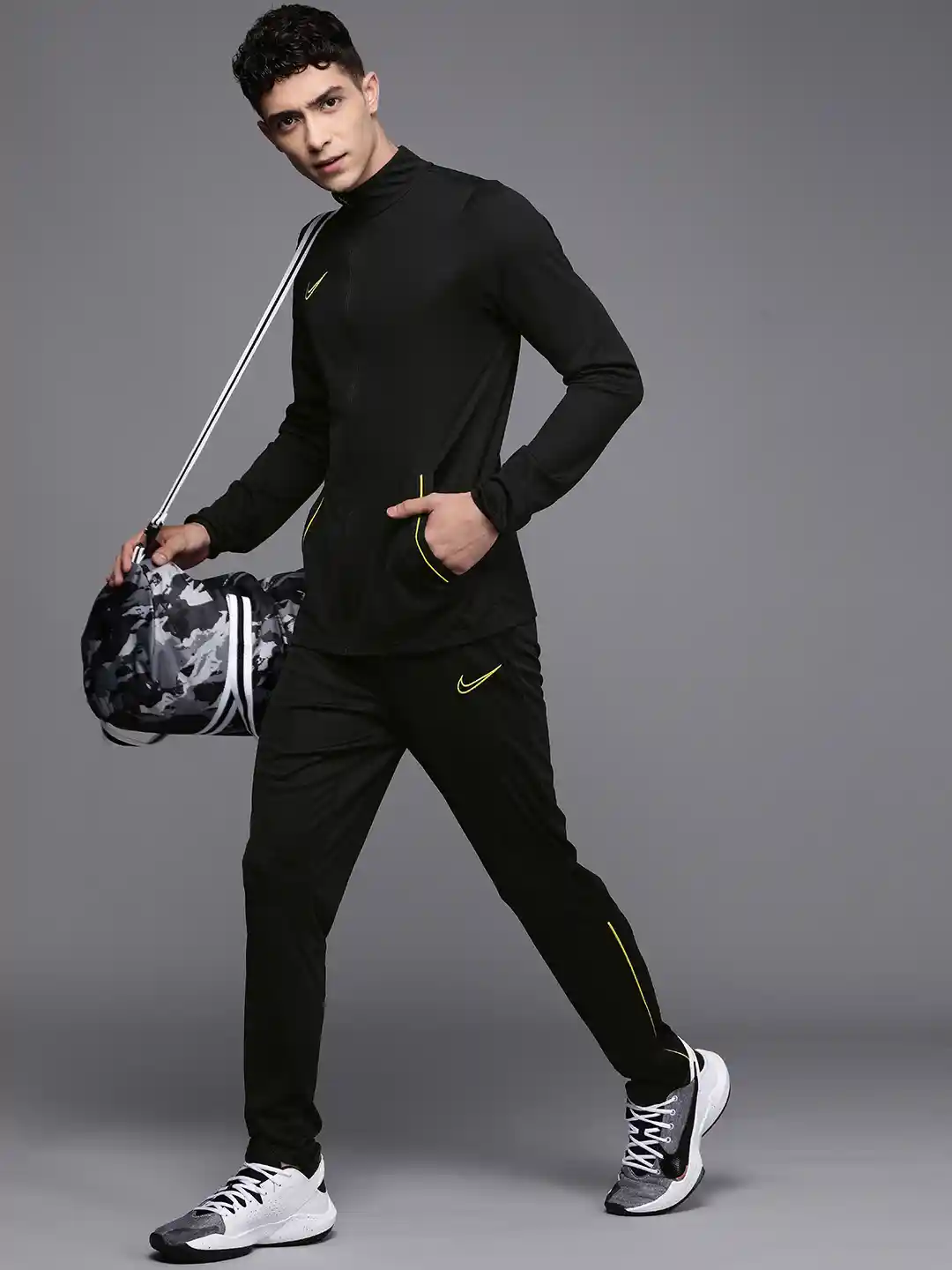 Buy Nike Men Black Solid NK DF ACD21 Track Suit Tracksuits for