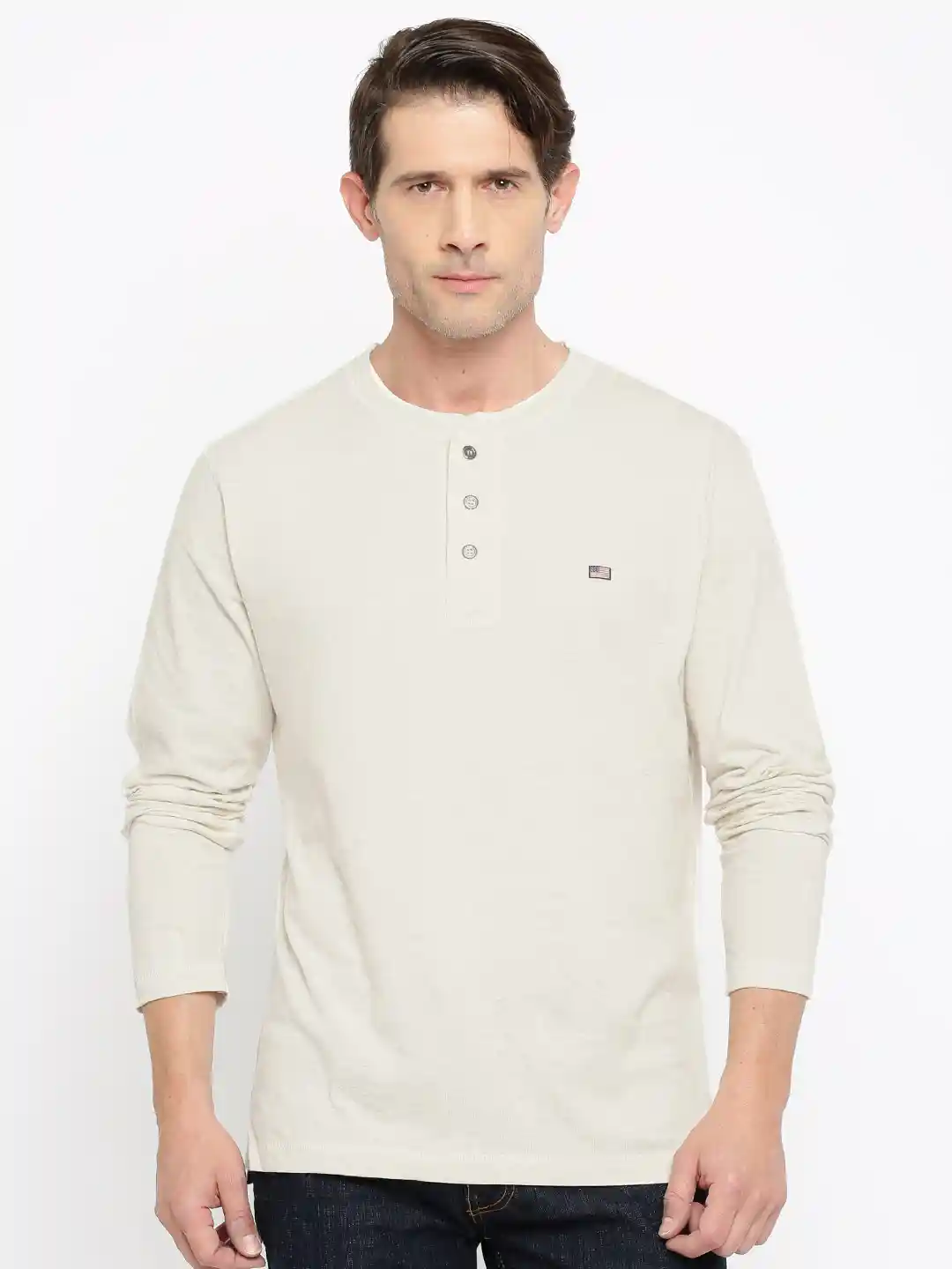 Buy Jockey Off-White Henley T-shirt Tshirts for Men 1395940 Myntra