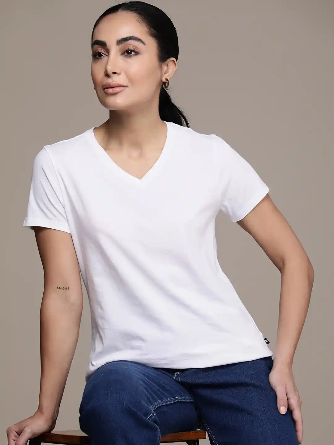 Myntra White Nautica Shirt Nautica Men White Pure Cotton T-shirt