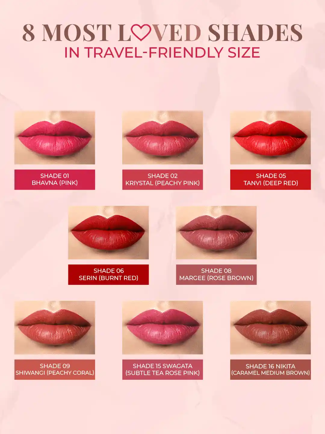 Buy Just Herbs Women Creamy Matte Mini Lipstick 01 Pink