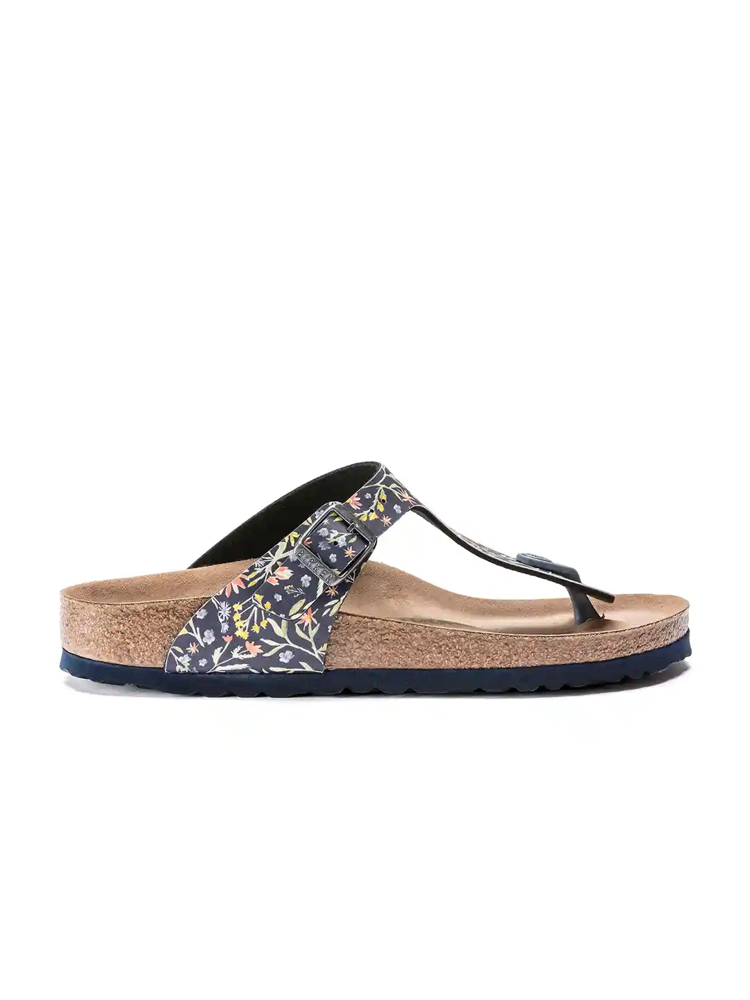 Buy Birkenstock Gizeh Vegan Watercolor Flower Navy Regular Width