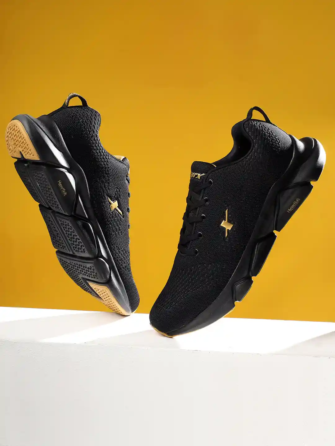 Sparx Men Black Mesh Running Shoes