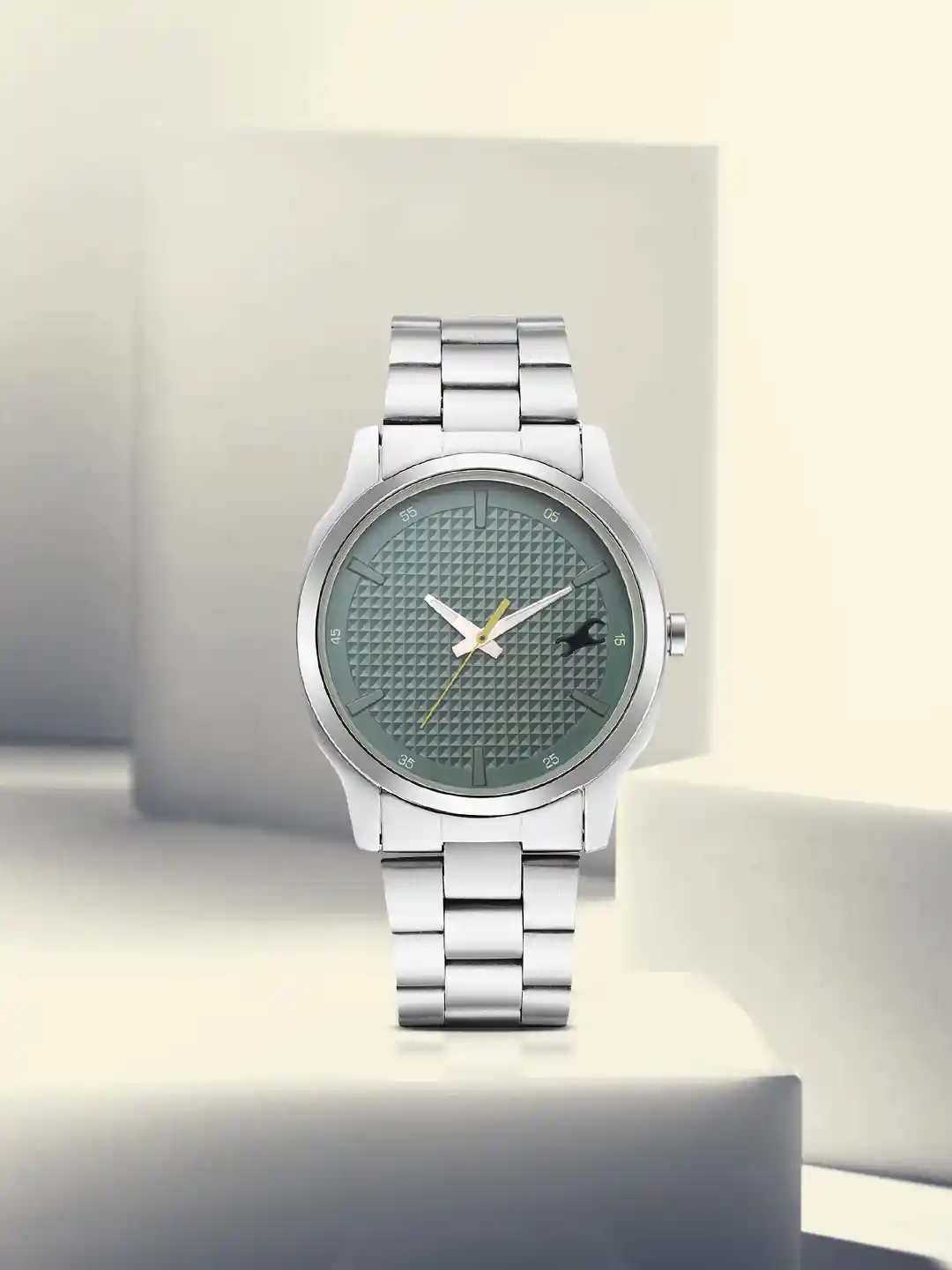 Fastrack Men Silver Toned Grey Analogue Watch 3255SM02