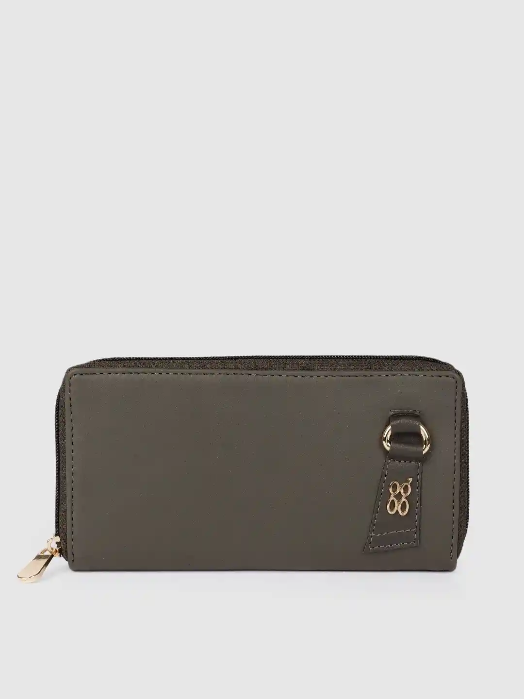 Buy Baggit Women Charcoal Grey Solid Zip Around Wallet - Wallets