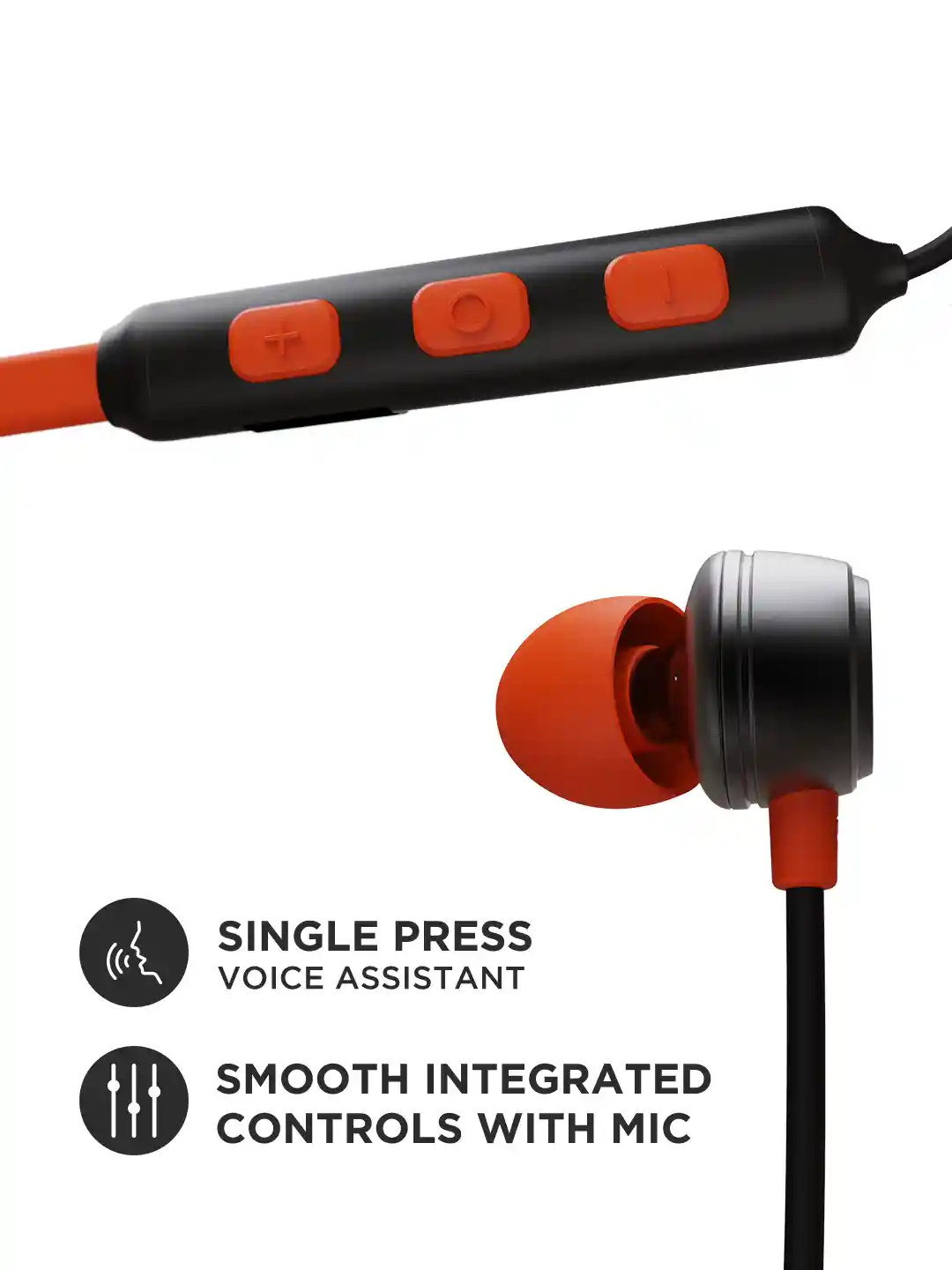 Buy boAt Black Rockerz 195 M Wireless Neckband Headphones for