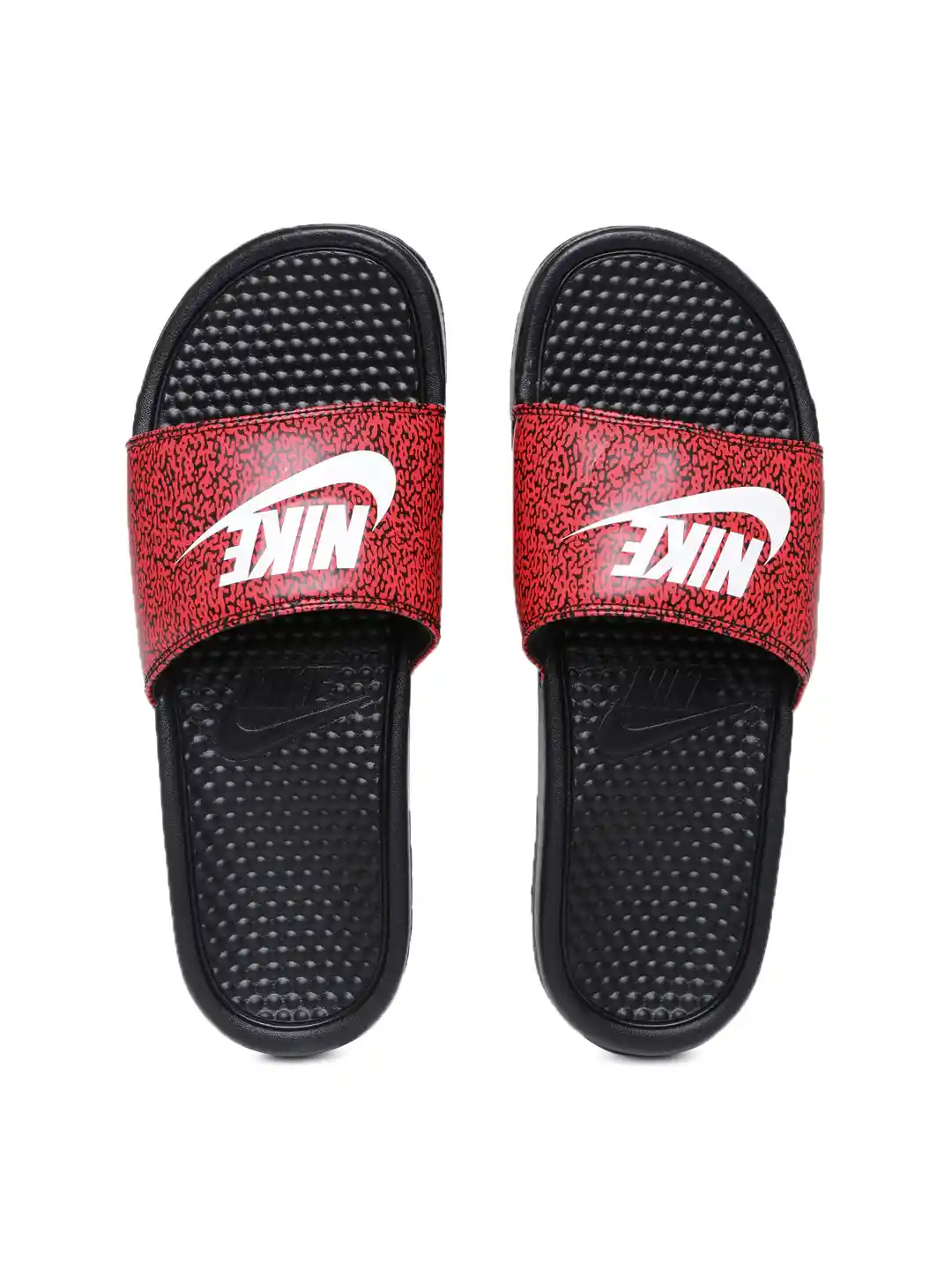Buy Nike Men Red Printed Benassi JDI Flip-Flops Flip Flops for