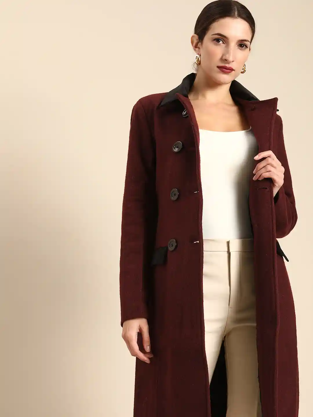 Maroon Coat Ladies Burgundy Coat Buy All About You Women Maroon