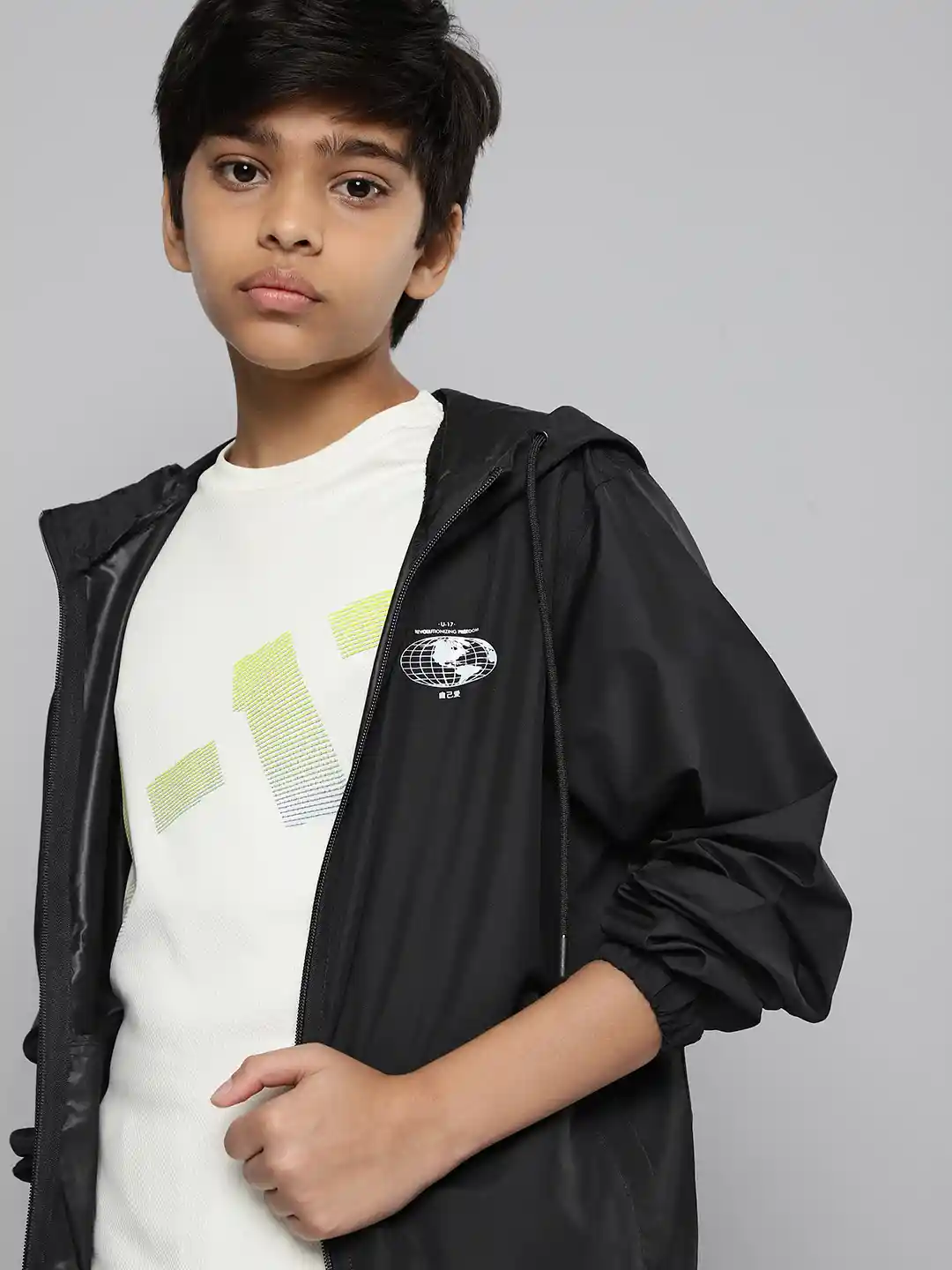 Buy HRX By Hrithik Roshan U-17 Lifestyle Boys Jet Black Rapid-Dry