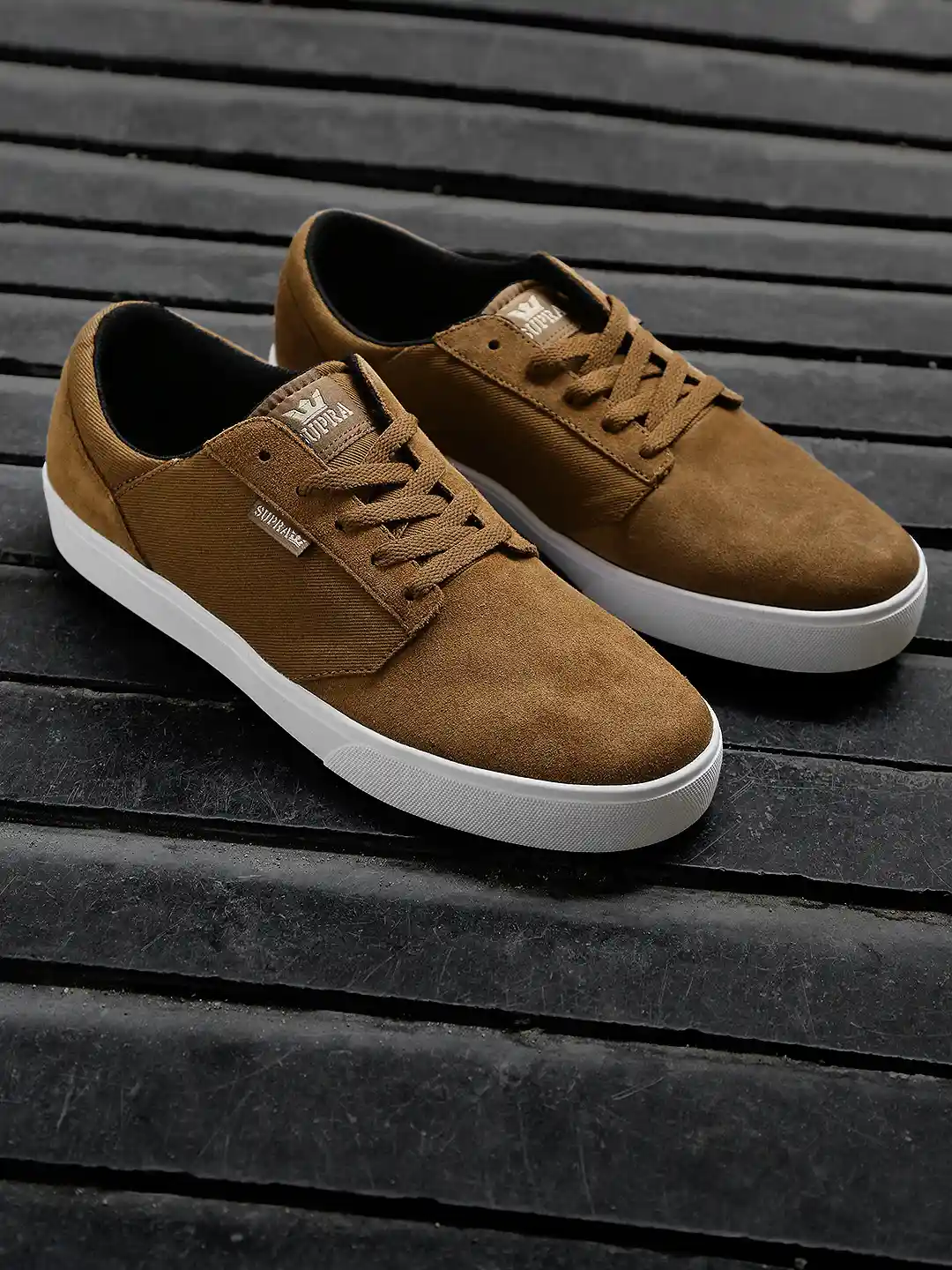 Brown Supra Footwear Owner Supra Men Brown Yorek Low Suede Sneakers
