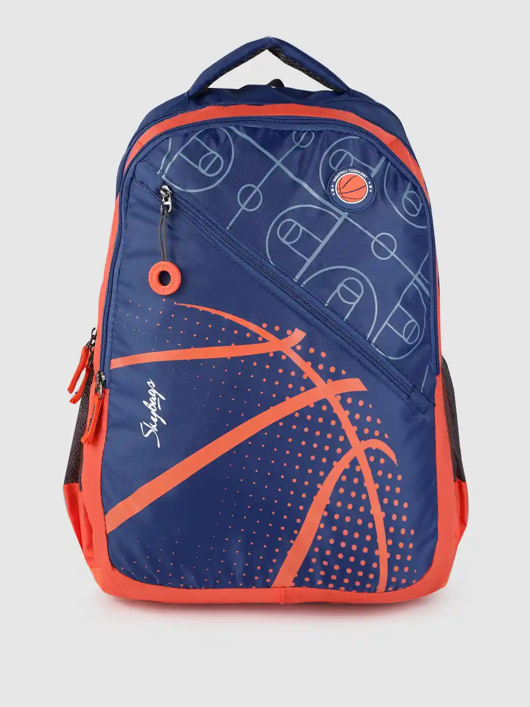 Buy Skybags Kids Blue Orange Conversational Printed Backpack