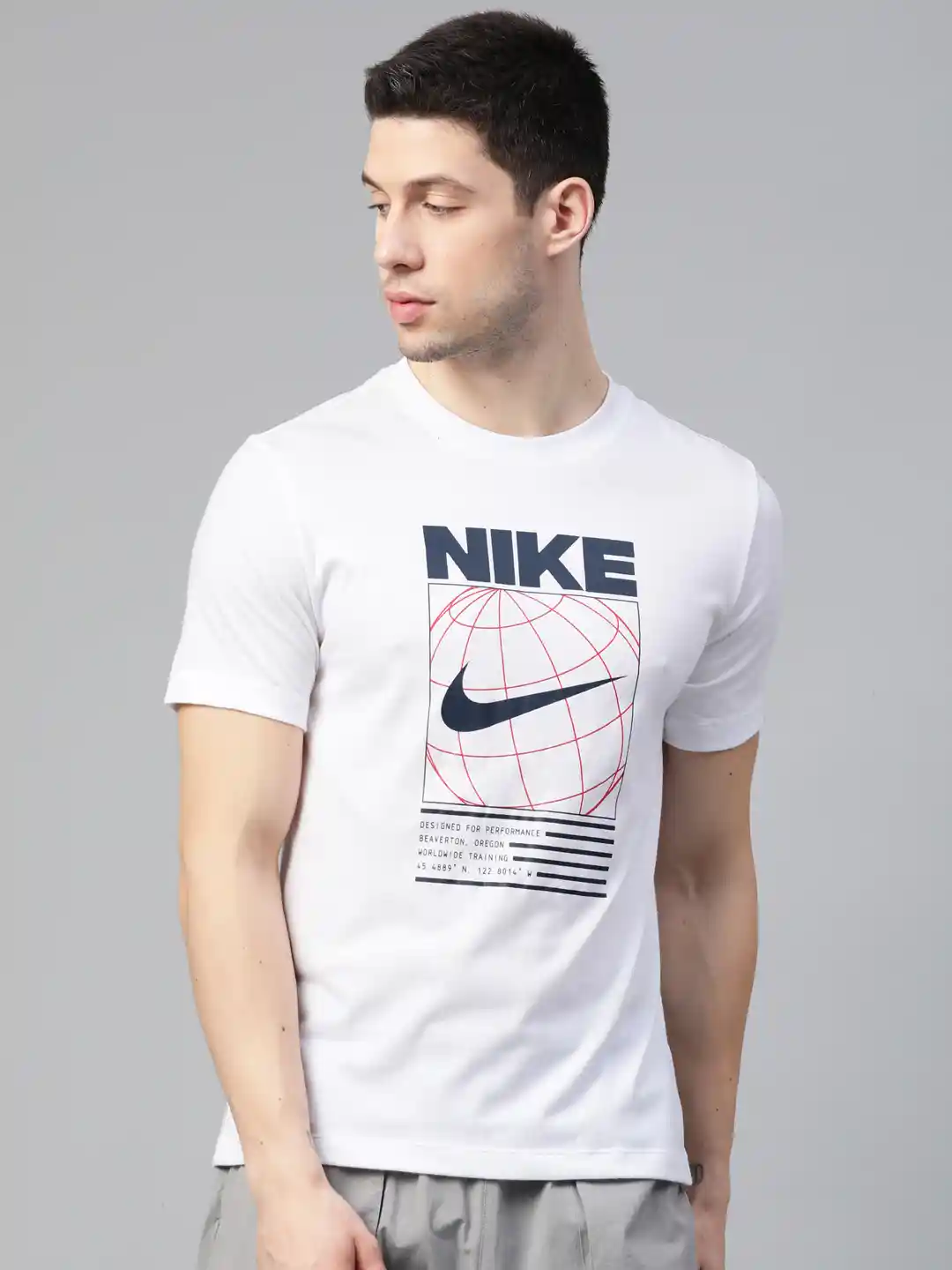 Gym Clothes Nike Training T Shirts Nike Men White Navy Blue Dri