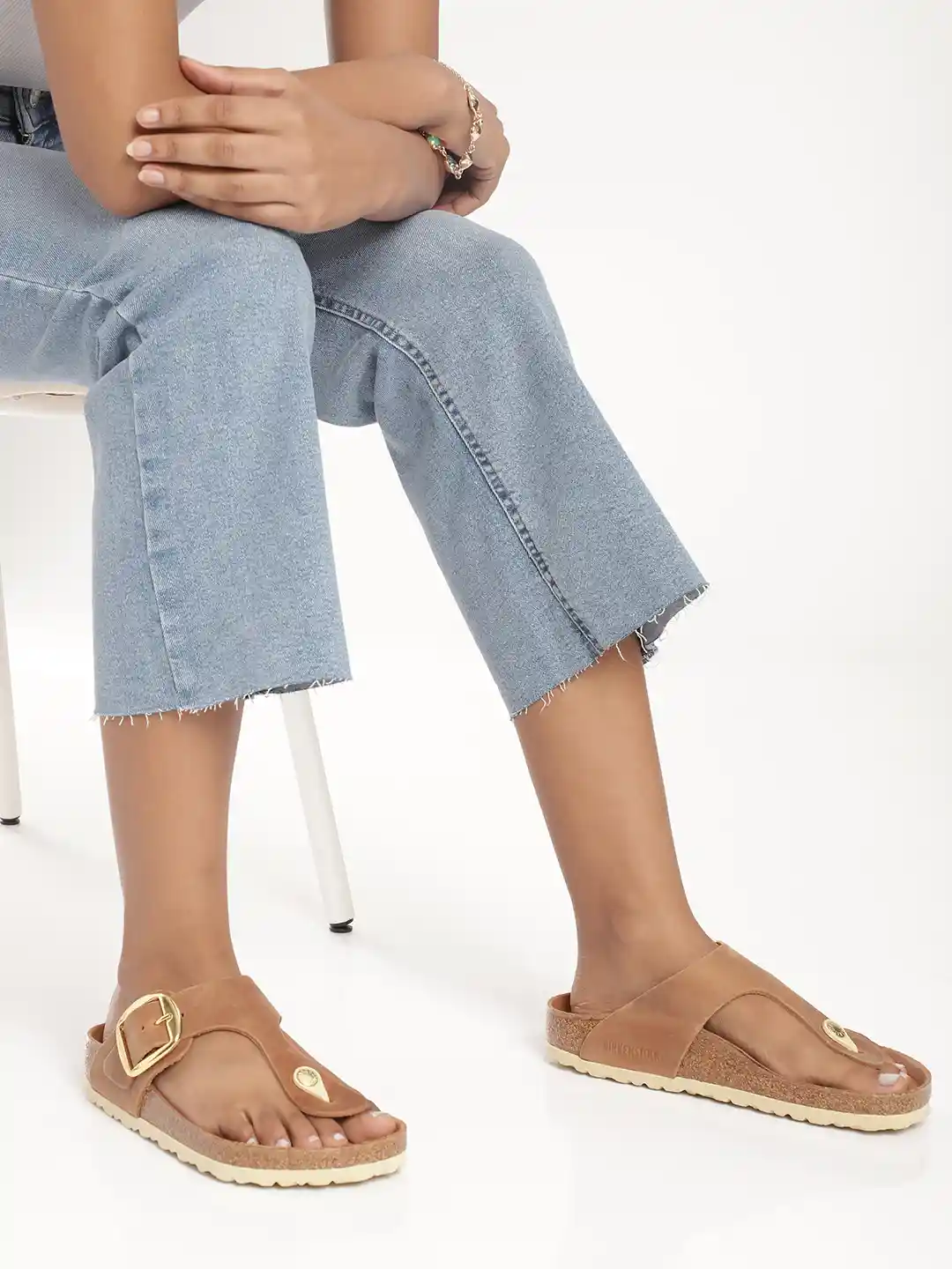 Thong Sandal Birkenstock Gizeh Big Buckle Cognac 38 Birkenstock