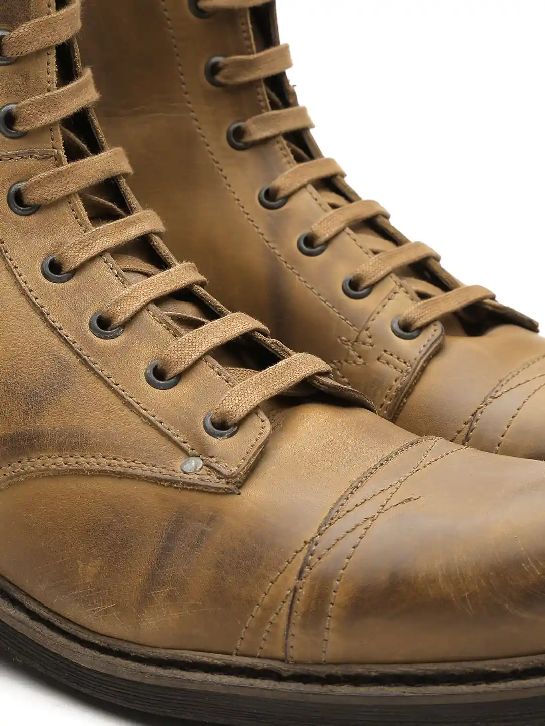 Shoes Diesel Combat Boots Diesel Leather D-HAMMER Combat Boot With