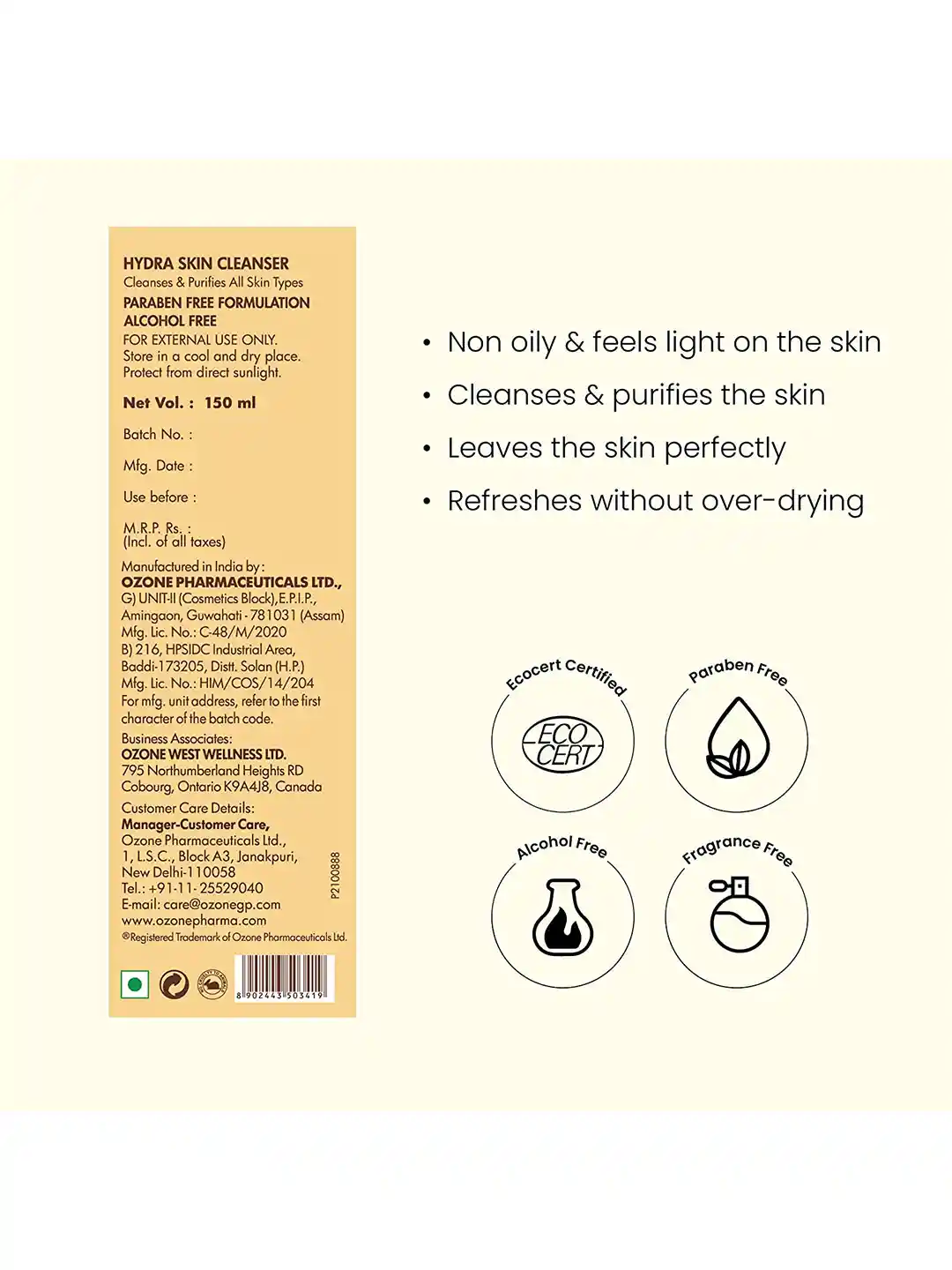 Ozoneglo Radiance Hydra Skin Cleanser 150 ml