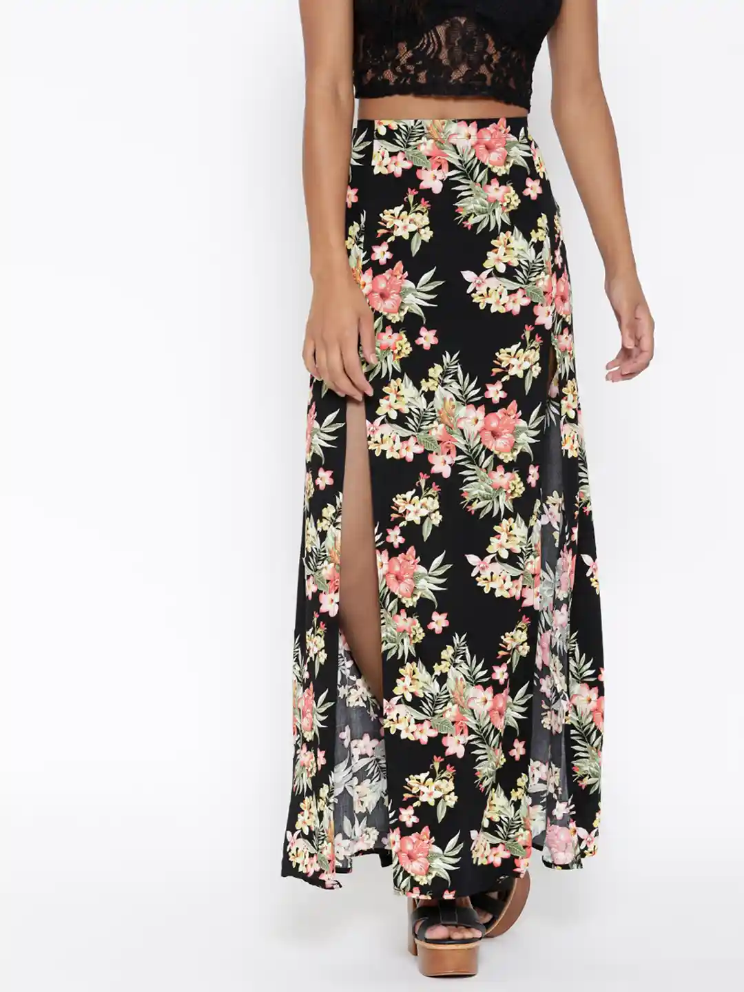 Floral Long Chiffon Skirt Forever 21 Plus Size White Maxi Skirt Forever 21  Forever 21 Womens, image size:1080x1440