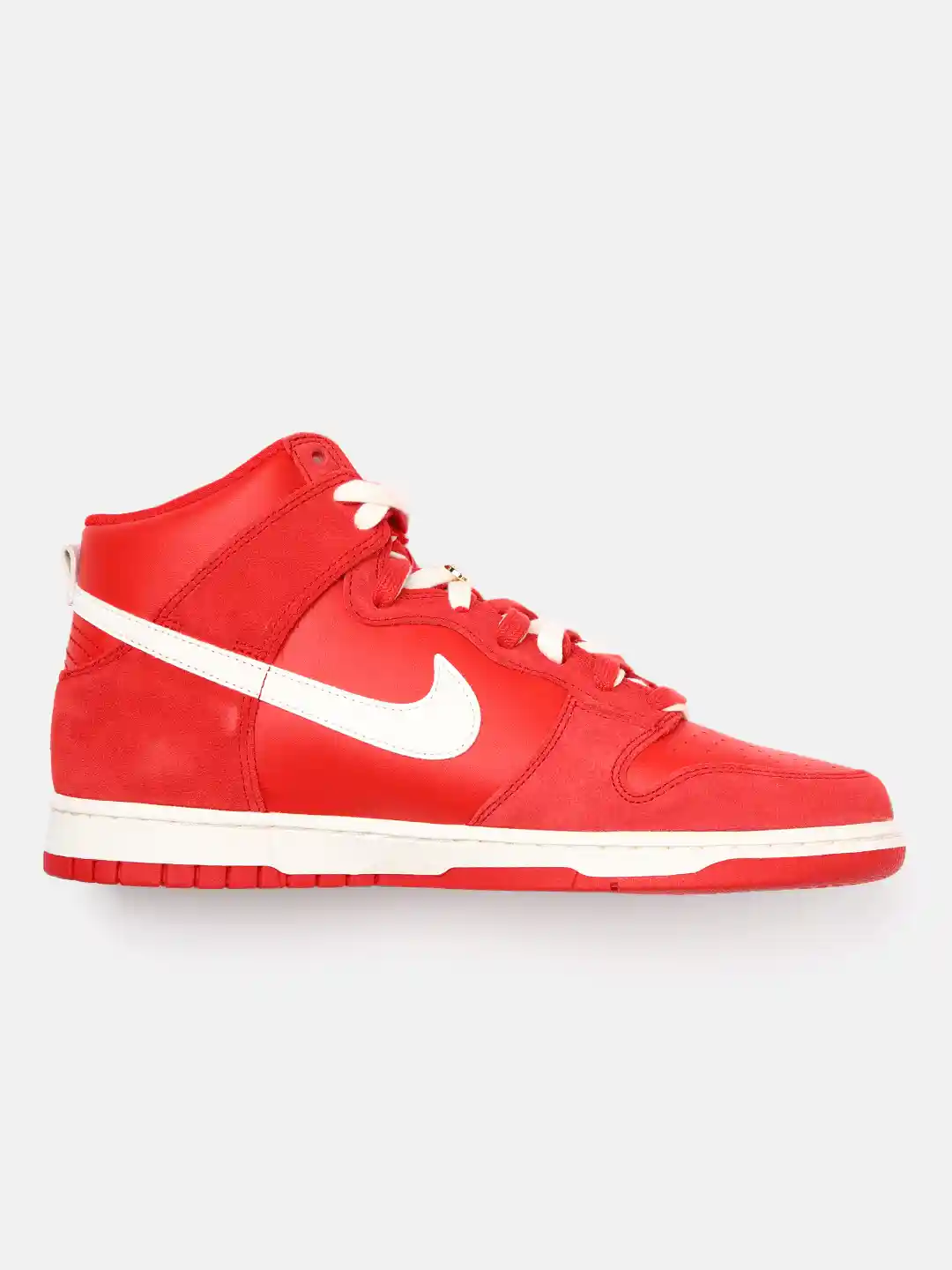 Buy Nike Men Red Solid Dunk High SE Leather Sneakers Casual