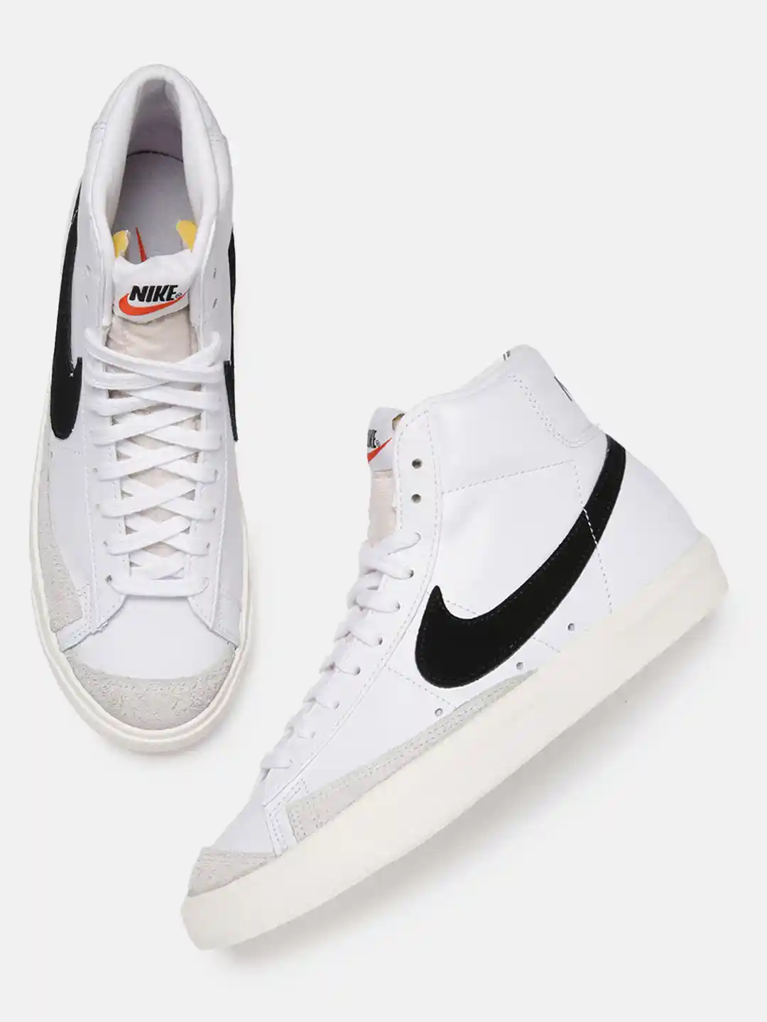 Blazer Mid Blazer Low Leather Sneaker In White Nike Women White