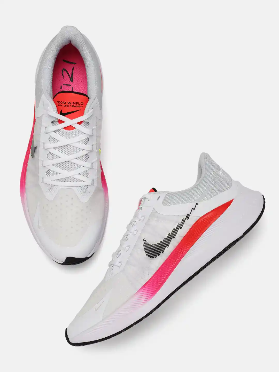 Buy Nike Men White Orange Solid Winflo Running Shoes Sports