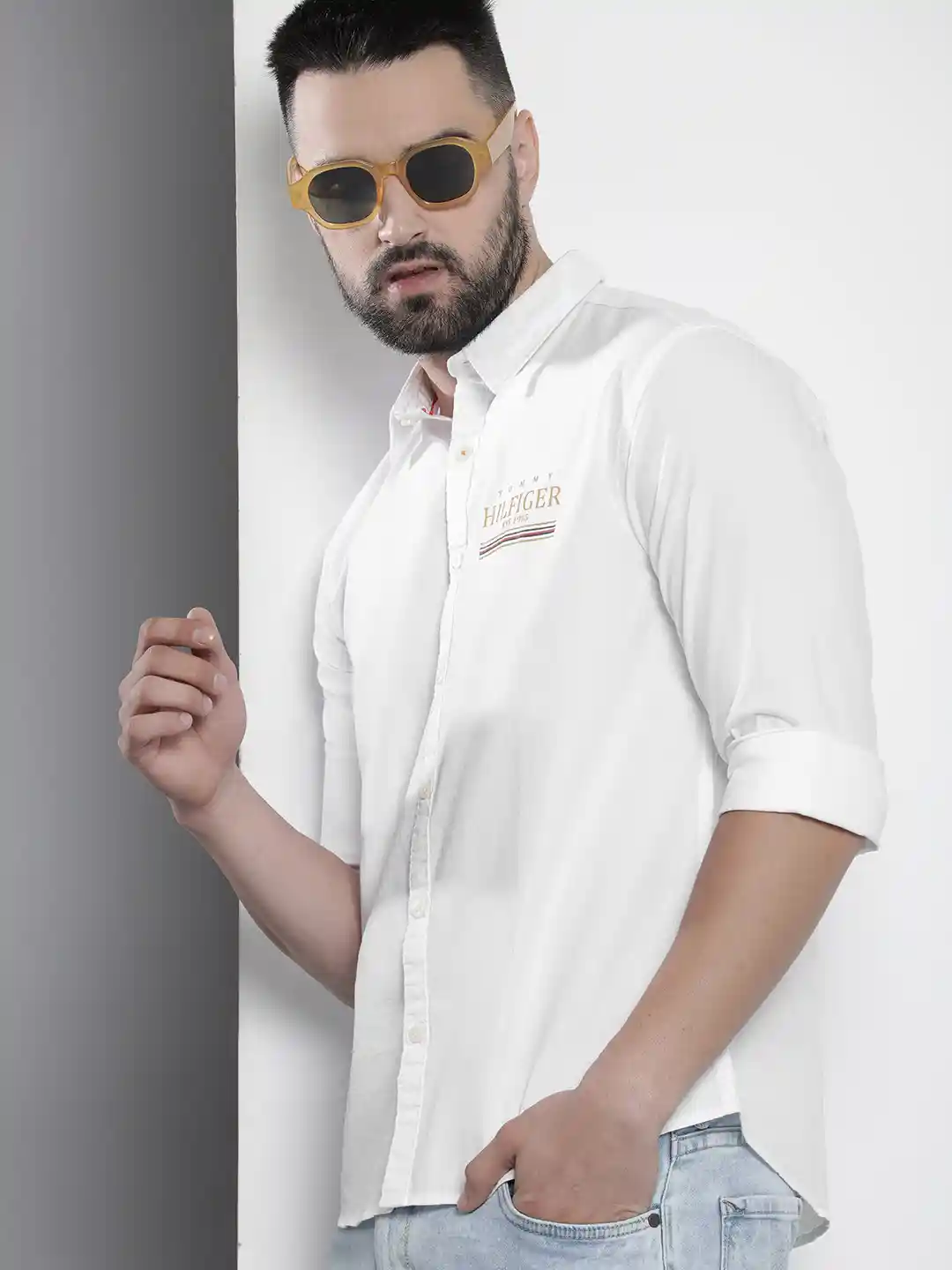 Buy Tommy Hilfiger Pure Cotton Brand Logo Printed Full Sleeves - Main Image