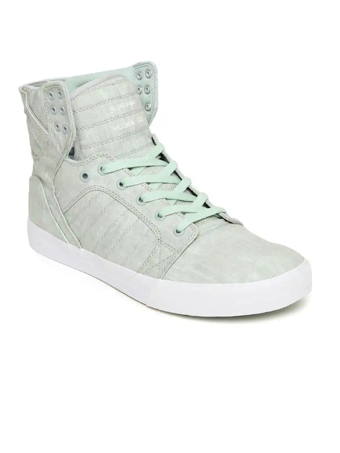 Grey Sneaker High Tops Supra Men Grey Solid High Tops Sneakers