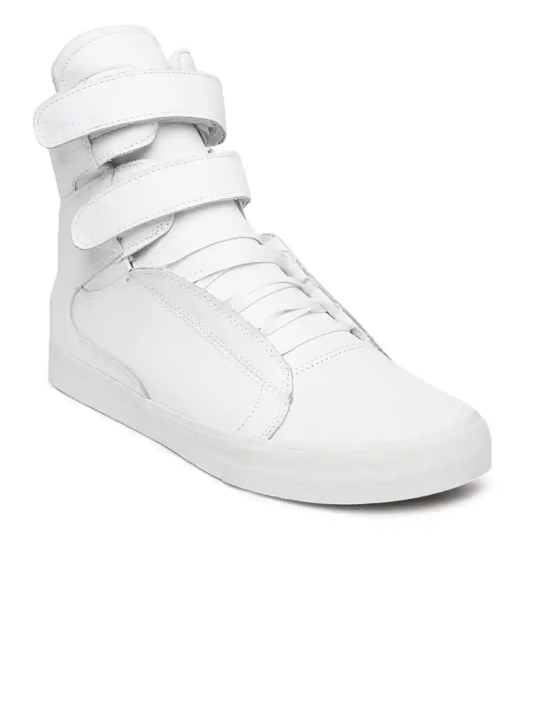 Buy Supra Men White Solid High-Top Sneakers Casual Shoes for Men