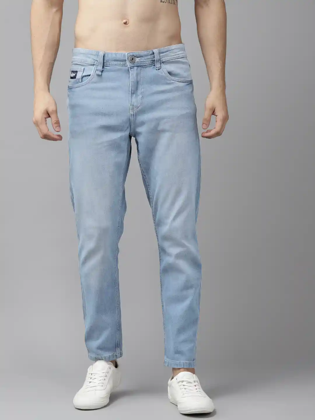 Buy Roadster Men Blue Carrot Fit Light Fade Stretchable Jeans