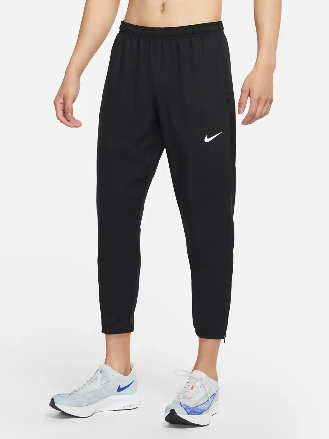 Buy Nike Men Black Dri-FIT Challenger Trackpants Track Pants for