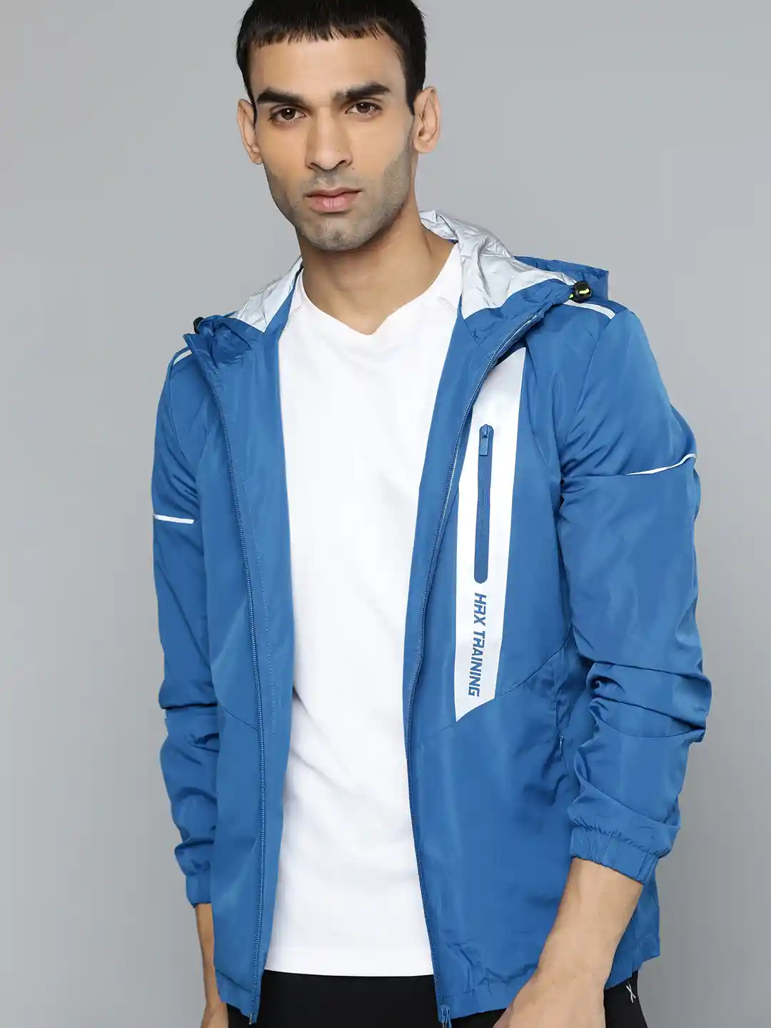 Buy HRX By Hrithik Roshan Training Men Blue Rapid-Dry Solid Jacket
