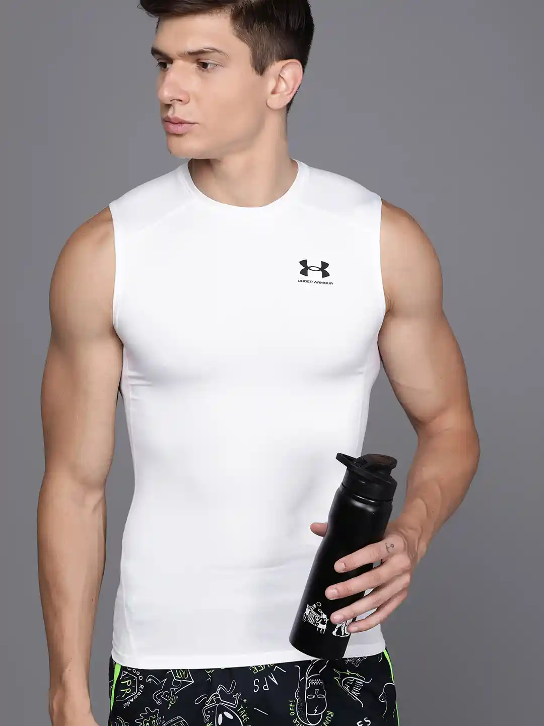 Buy UNDER ARMOUR Men White Anti Odour UA HeatGear Compression