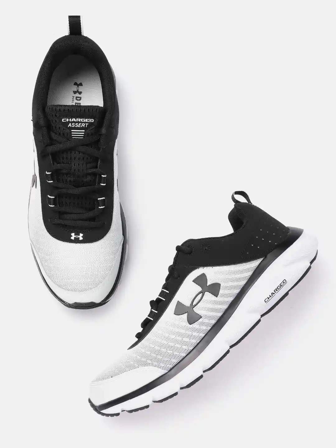 Buy UNDER ARMOUR Men White Black Charged Assert Running Shoes