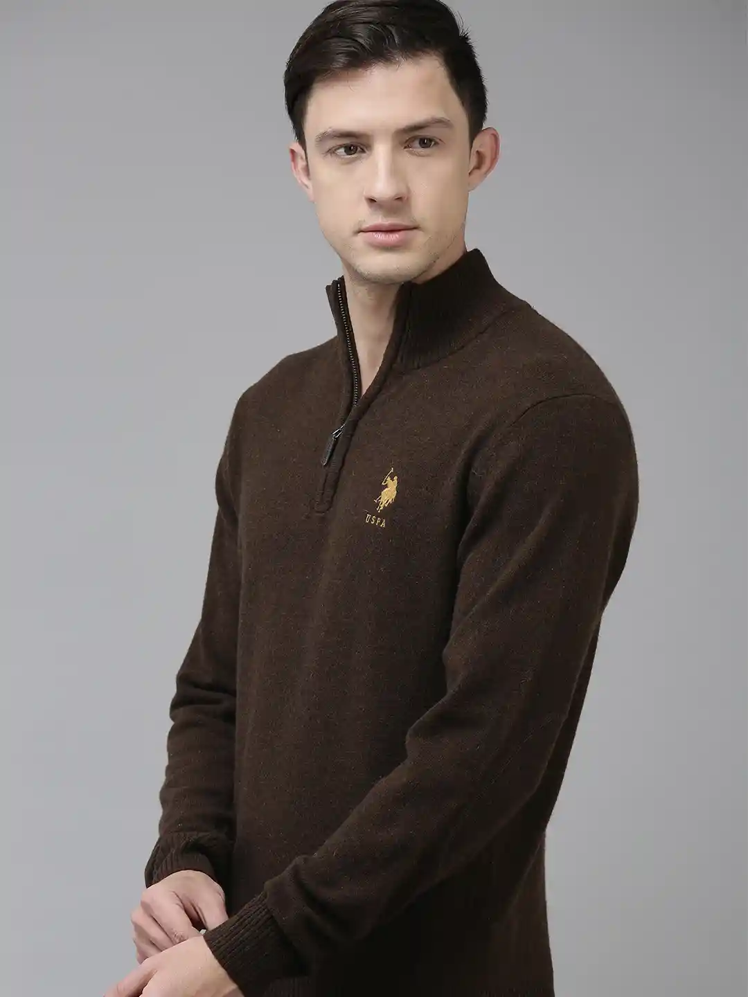 Buy U S Polo Assn Men Coffee Brown Pullover Sweater Sweaters for