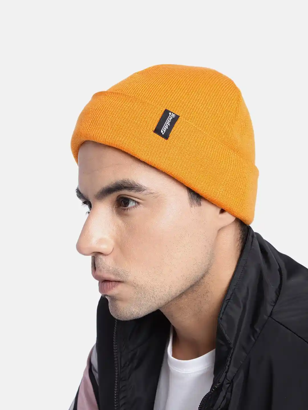 Roadster Unisex Mustard Yellow Solid Fisherman Beanie