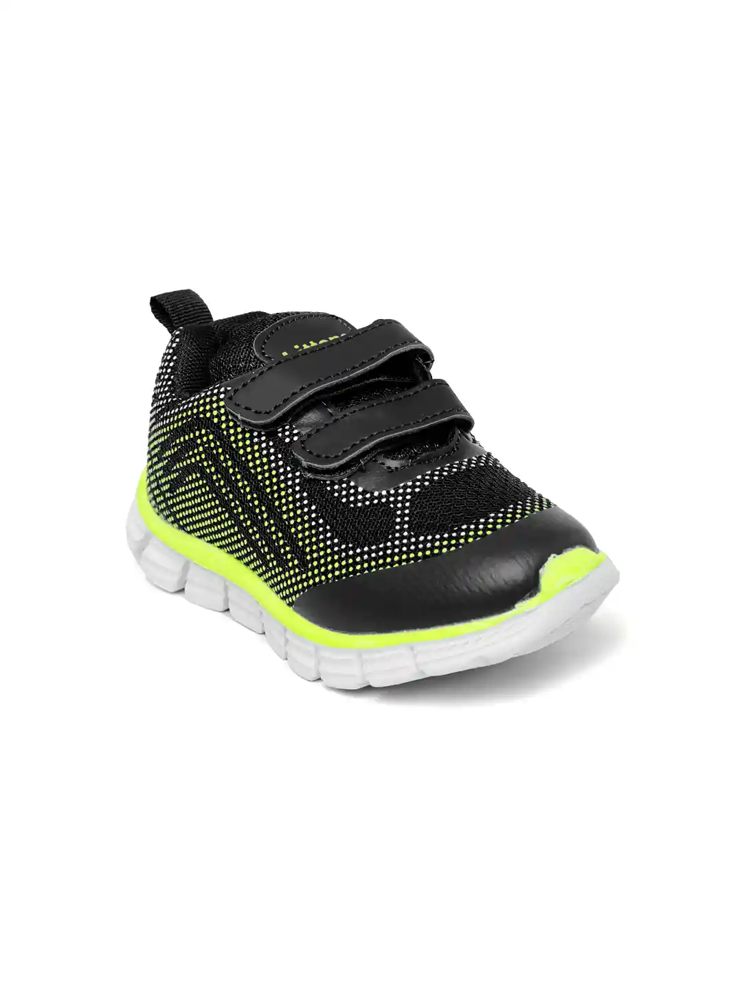 Buy Kittens Boys Black Lime Green Printed Running Shoes Sports