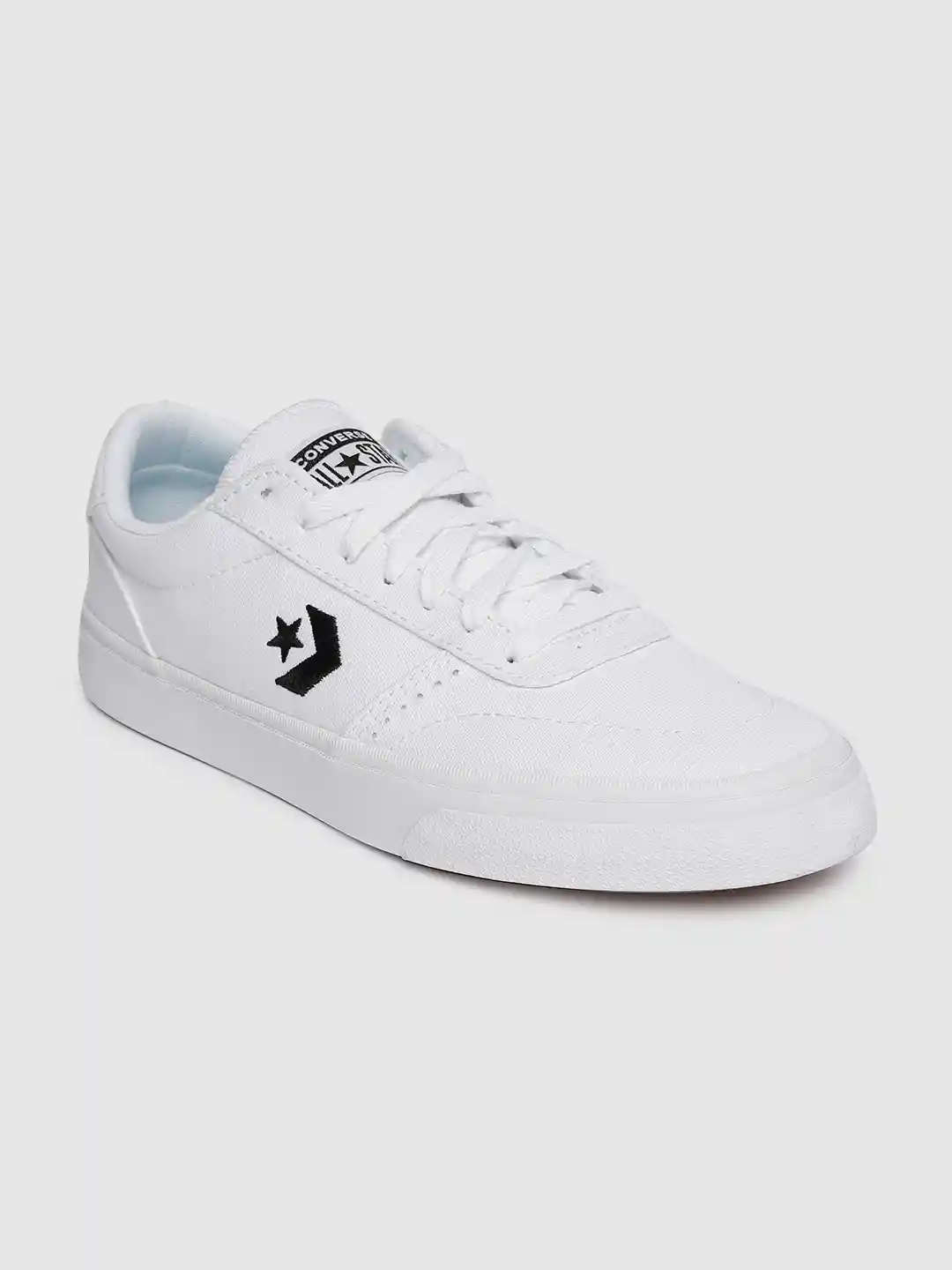 Buy Converse Men White Brand Logo Embroidered Boulevard Sneakers