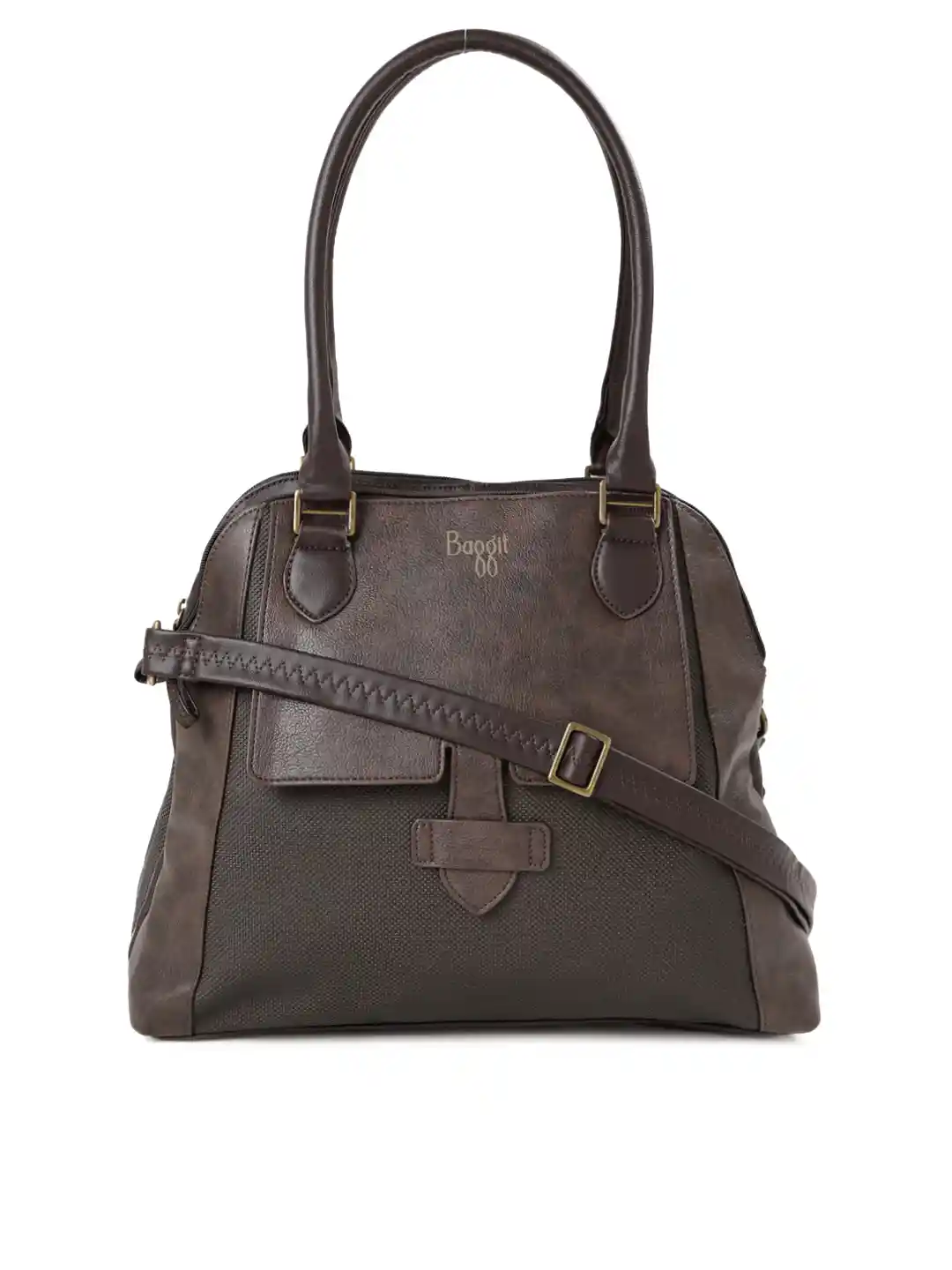 Buy Baggit Brown Textured Handbag Handbags for Women 1477935