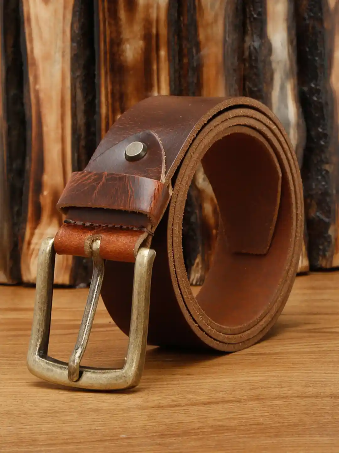 Brown Leather Belts Chunky Brown Belt LOUIS STITCH Men Premium