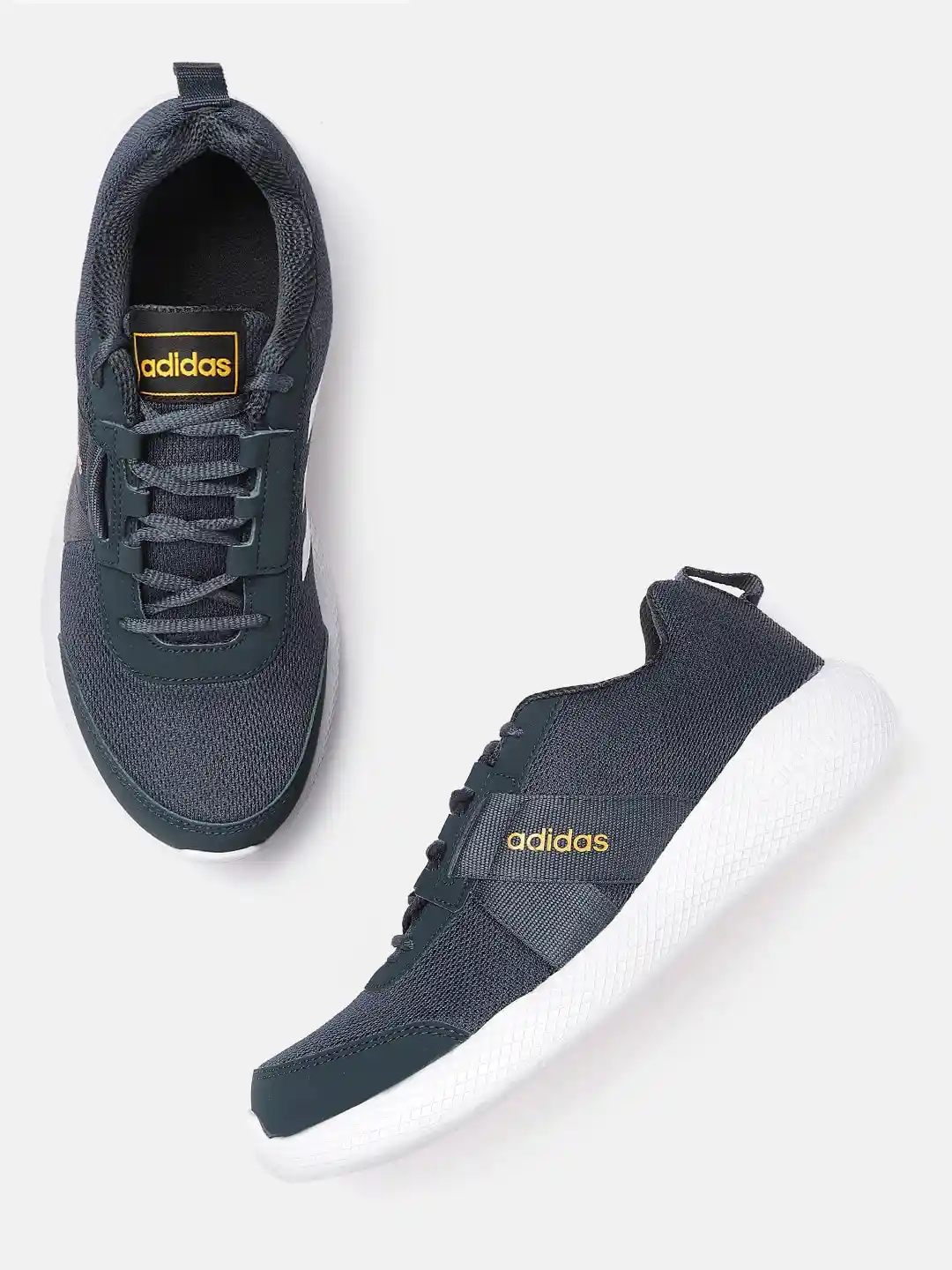 Buy ADIDAS Men Navy Blue Woven Design Adi Chic Running Shoes