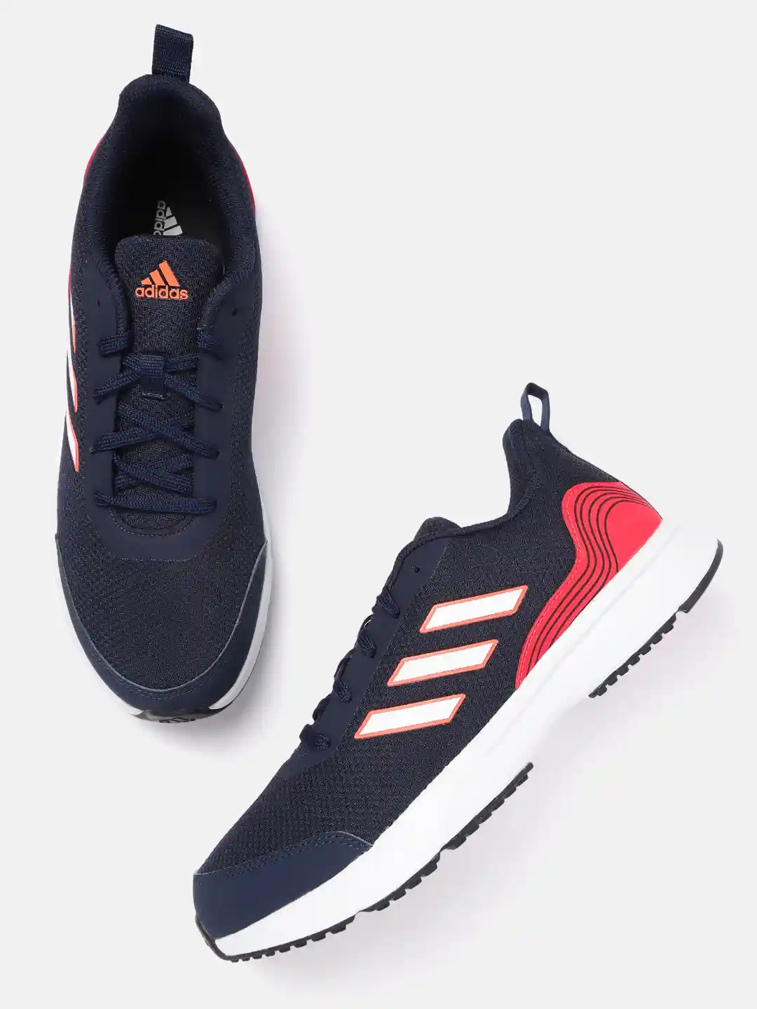 Buy ADIDAS Men Navy Blue Red Woven Design Runmagica Running