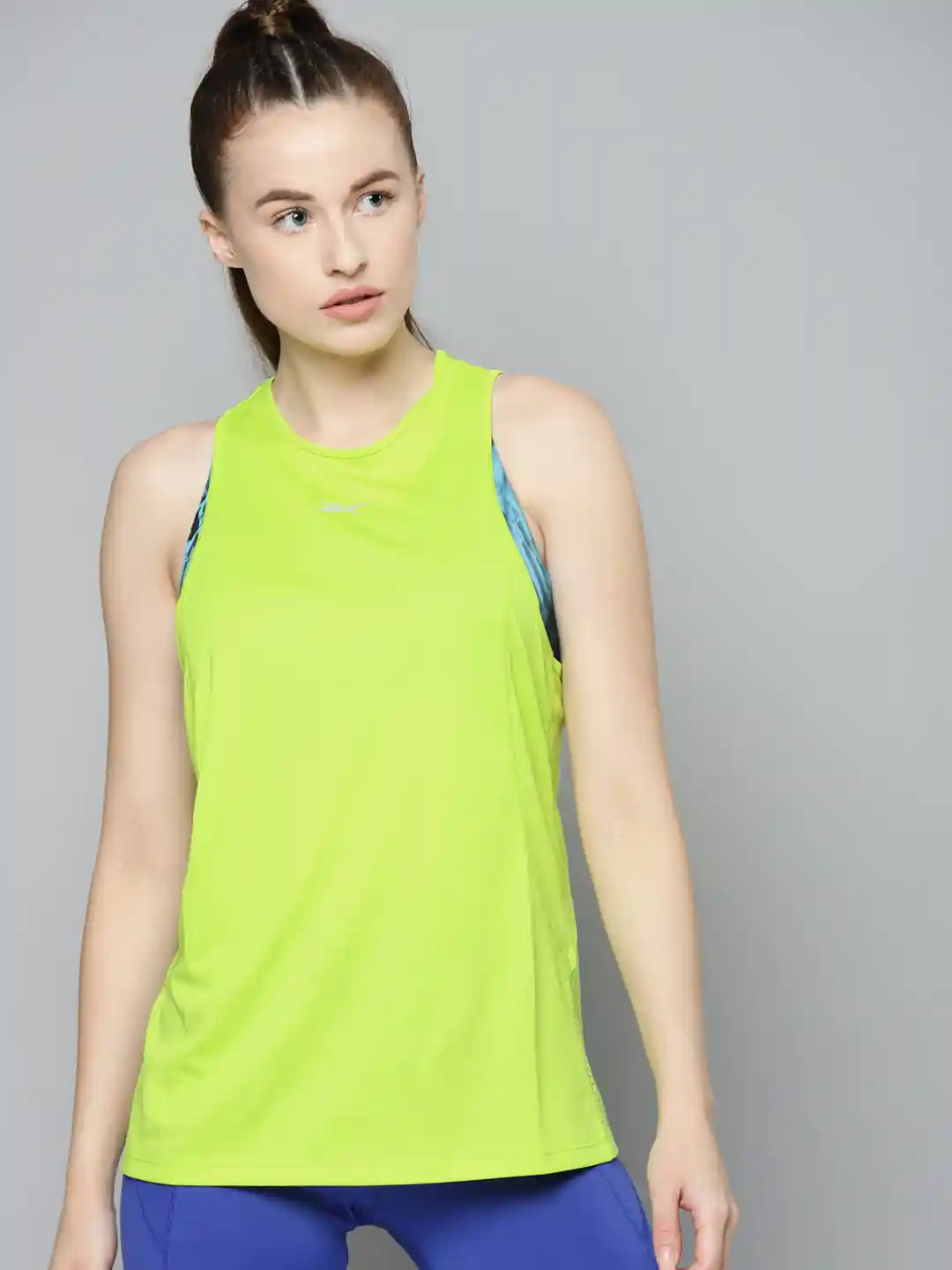 Buy Reebok Women Neon Green Speedwick Perforated Running Tank Top
