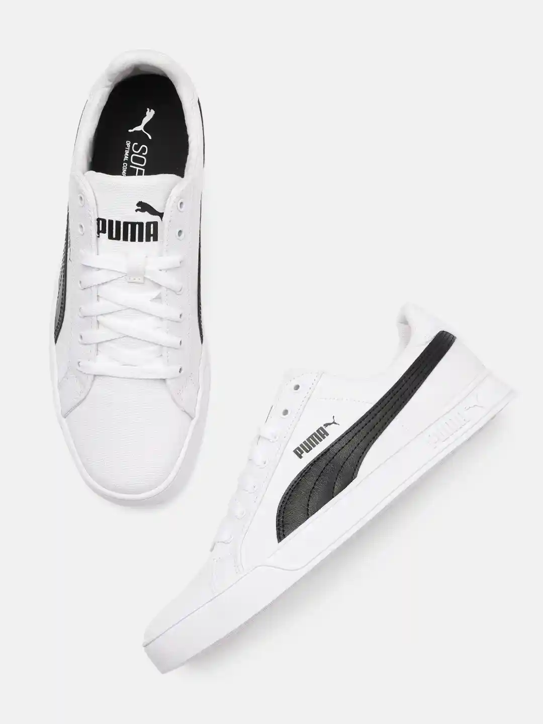 Buy Puma Unisex White Smash Vulc Canvas Sneakers Casual Shoes