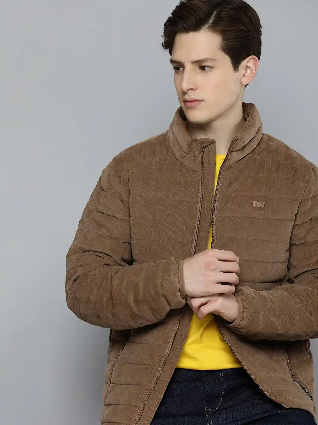 Buy Levis Men Brown Corduroy Puffer Jacket Jackets for Men